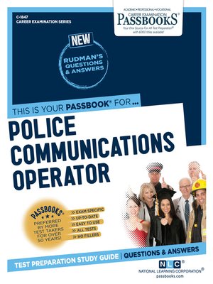cover image of Police Communications Operator